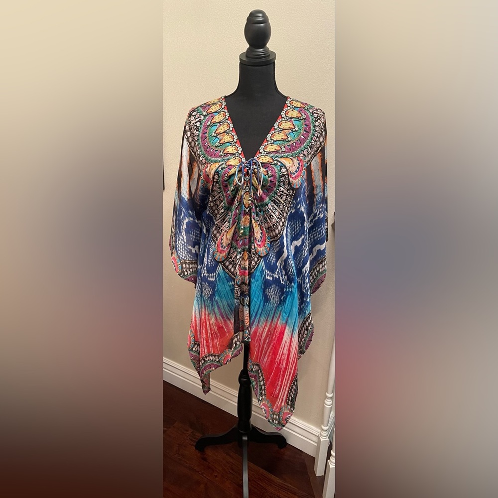 Asa Kaftans Multi Colored and Beaded Top